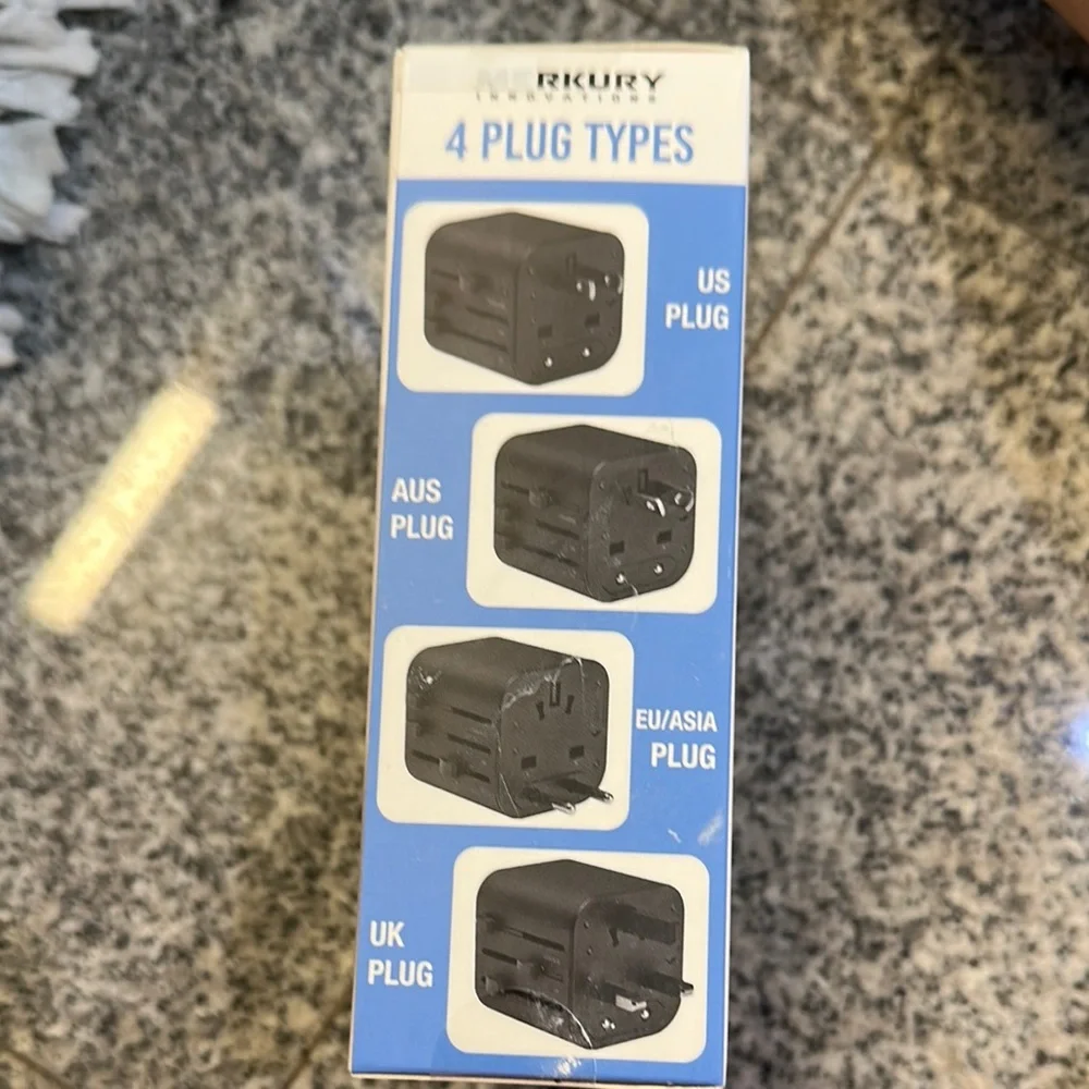 Black International Plug Adapter